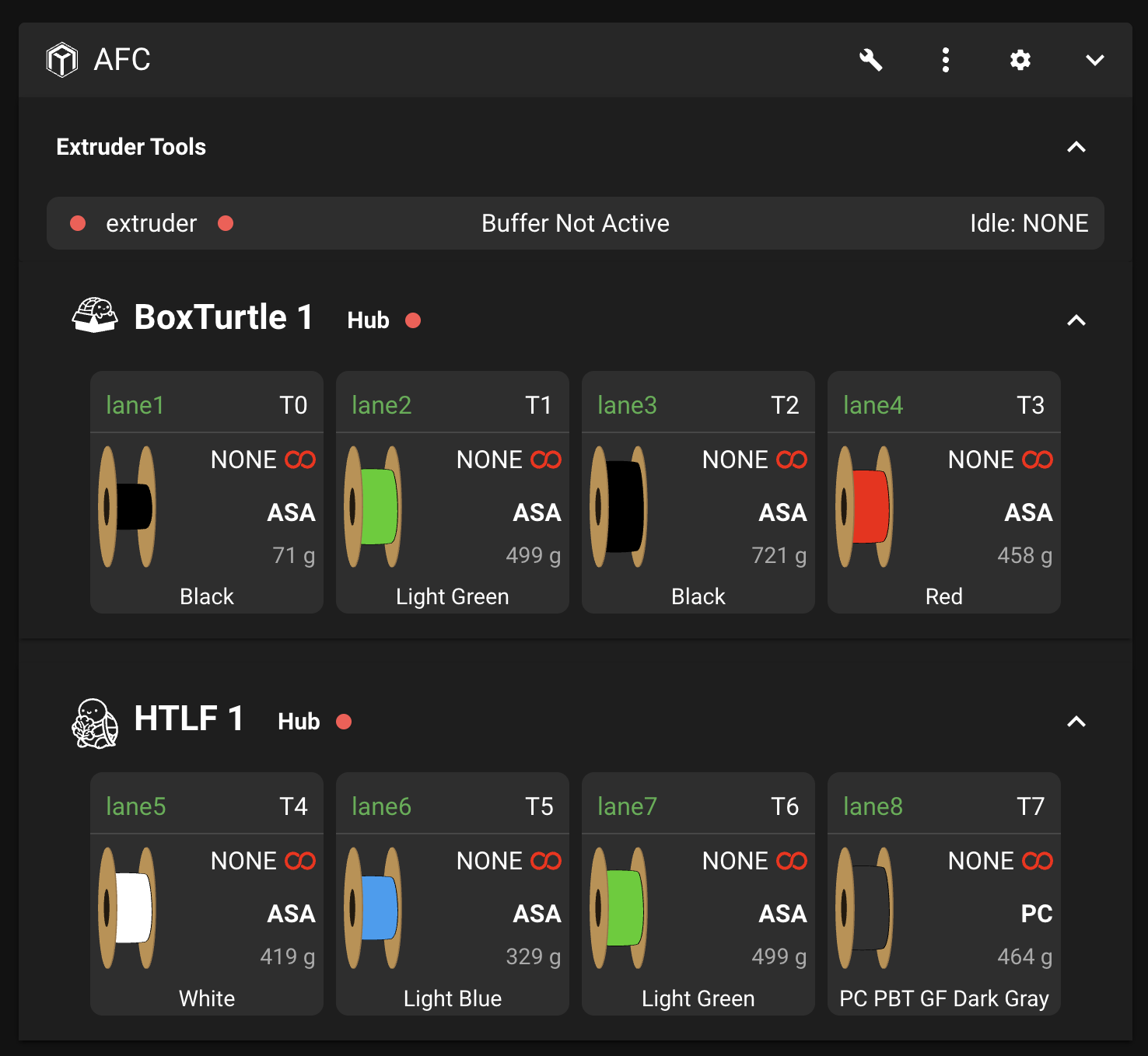 mainsail-AFC integration screenshot